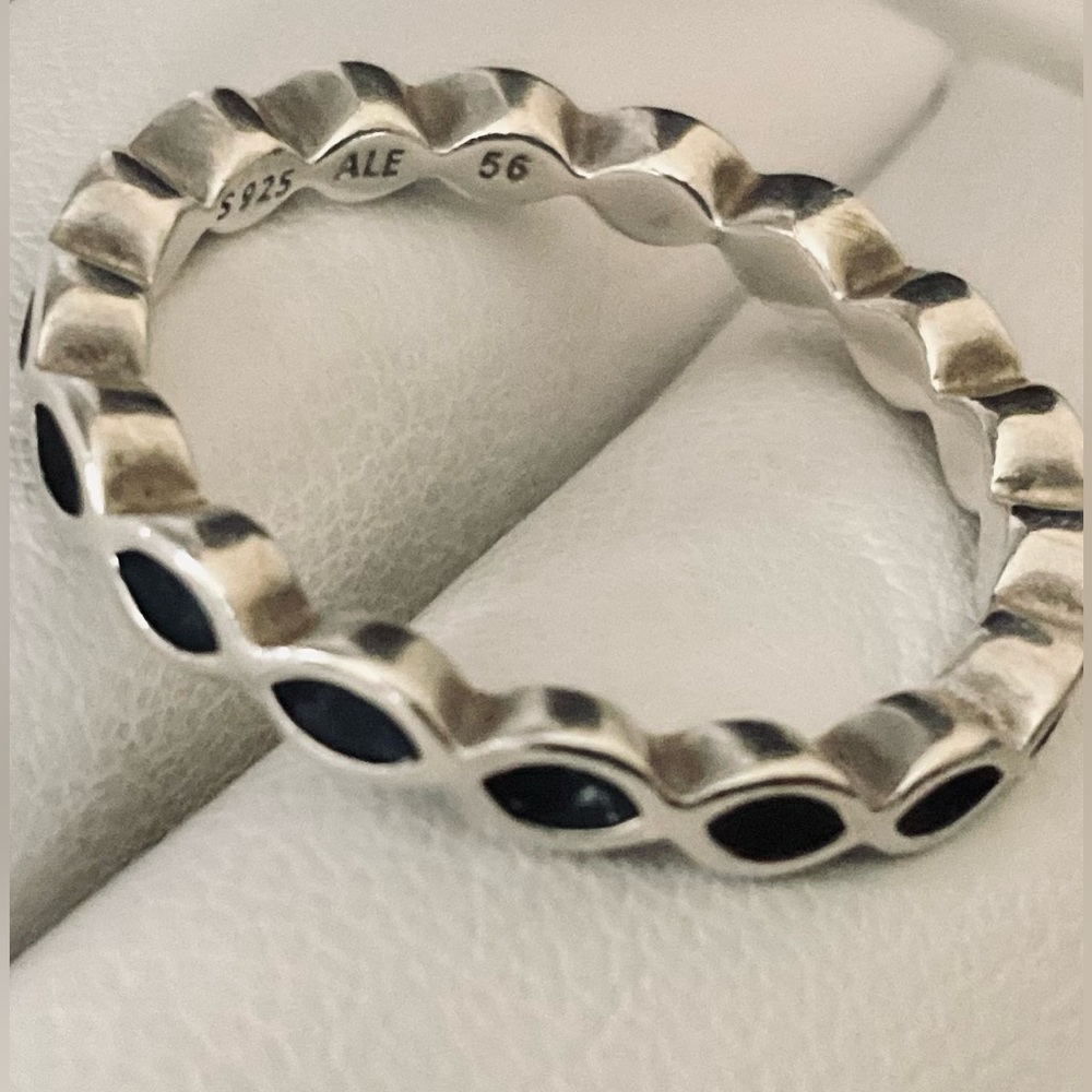 Pandora EUC Signed S925 Ale Better Together Enamel Ring 7.5 - Picture 3 of 6